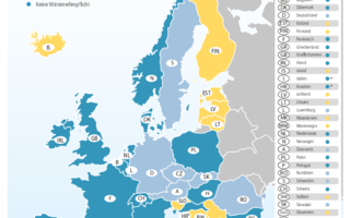 ACE-Grafik: Winterreifenpflicht in Europa