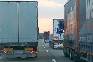 Elefantenrennen auf der Autobahn Elefantenrennen auf der Autobahn