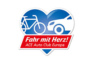 Logo ACE-Club-Aktion für Verkehrssicherheit „Fahr mit Herz!
