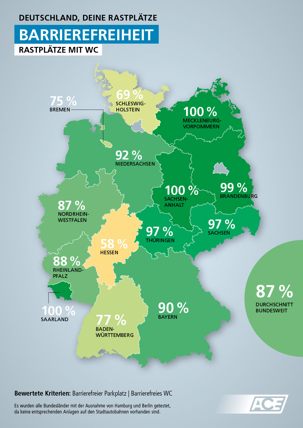 Deutschlandkarte Barrierefreiheit