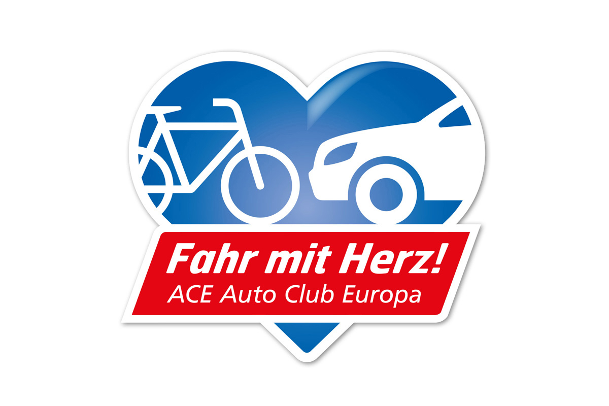 Logo ACE-Club-Aktion für Verkehrssicherheit „Fahr mit Herz!